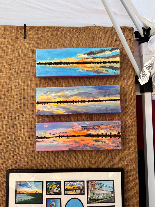 Sunset at Shelby Farms Triptych